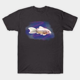 Albino Cory Catfish- Background version T-Shirt